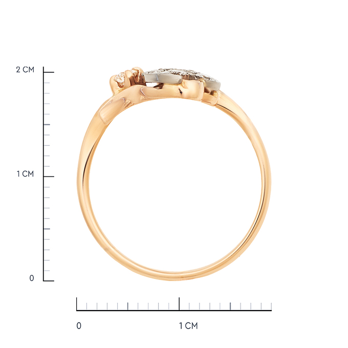 Кольцо из золота 585 пробы c бриллиантами, Л 2508 9703 за 58800