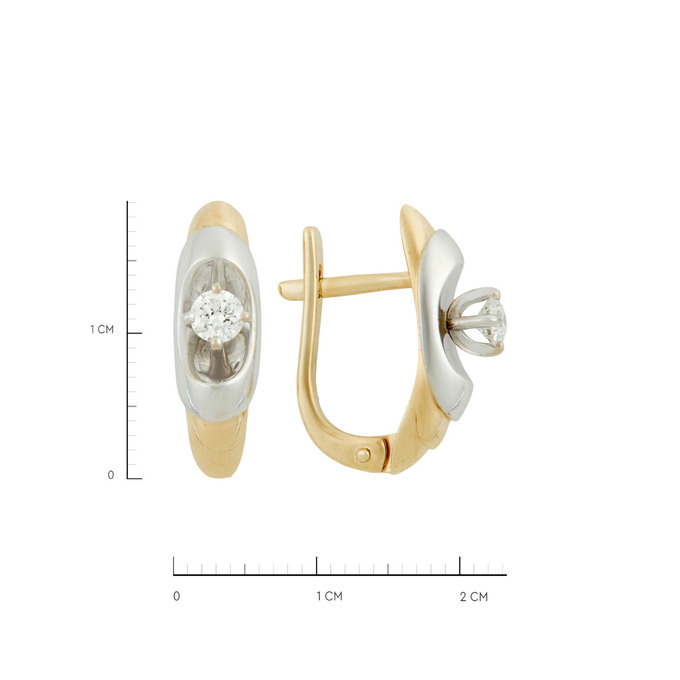 Серьги из золота 585 пробы с бриллиантами, Л 4508 5339 за 80300