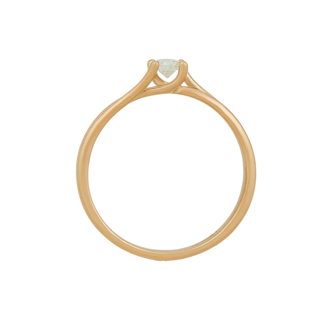 Кольцо из золота 585 пробы c бриллиантом, Л 1810 5376 за 46560