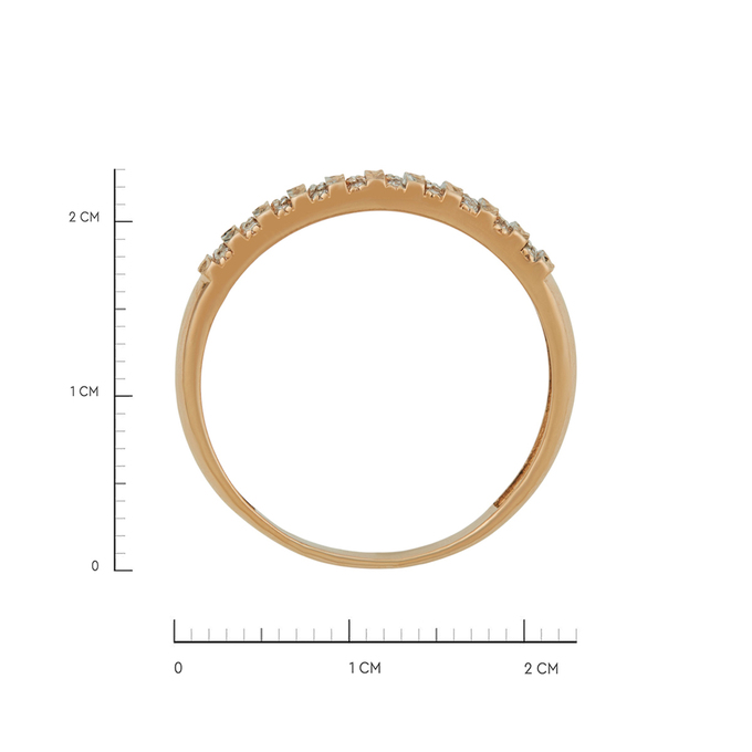 Кольцо из золота 585 пробы c бриллиантами, Л 1615 8088 за 34800