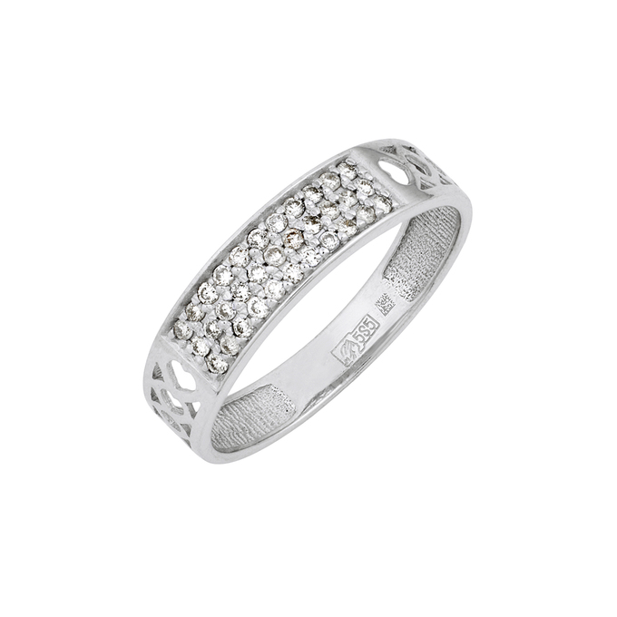 Кольцо из золота 585 пробы c бриллиантами