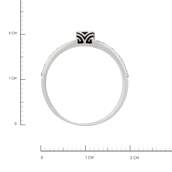 Кольцо из золота 585 пробы c бриллиантами и эмалью, Л 3309 3687 за 35360