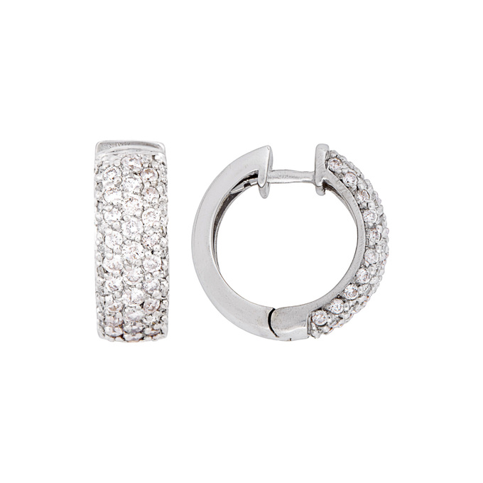Серьги из золота 750 пробы с бриллиантами, Ц О007 3453 за 125000