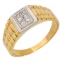 Кольцо из желтого золота 585 пробы c 6 бриллиантами 007457 фото 1