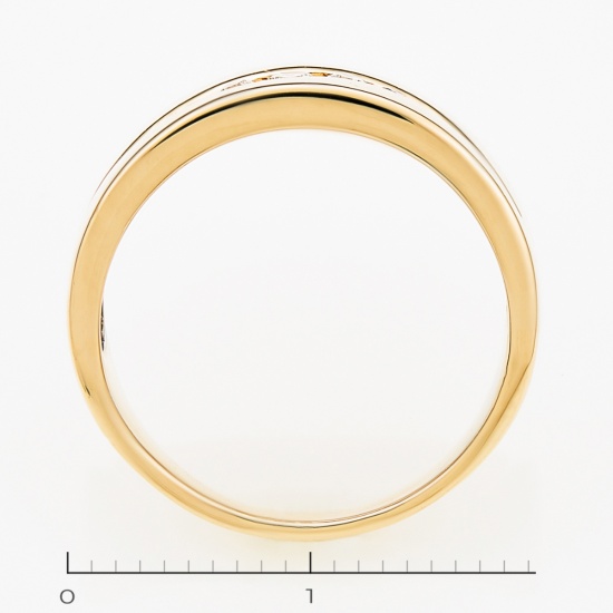 Кольцо из красного золота 585 пробы c 9 бриллиантами, Л28071078 за 18450