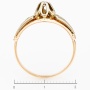 Кольцо из комбинированного золота 585 пробы c 3 бриллиантами Л04048100 фото 4
