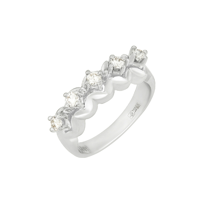 Кольцо из золота 750 пробы c бриллиантами