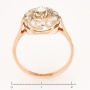 Кольцо из комбинированного золота 585 пробы c 9 бриллиантами Л33078076 фото 4