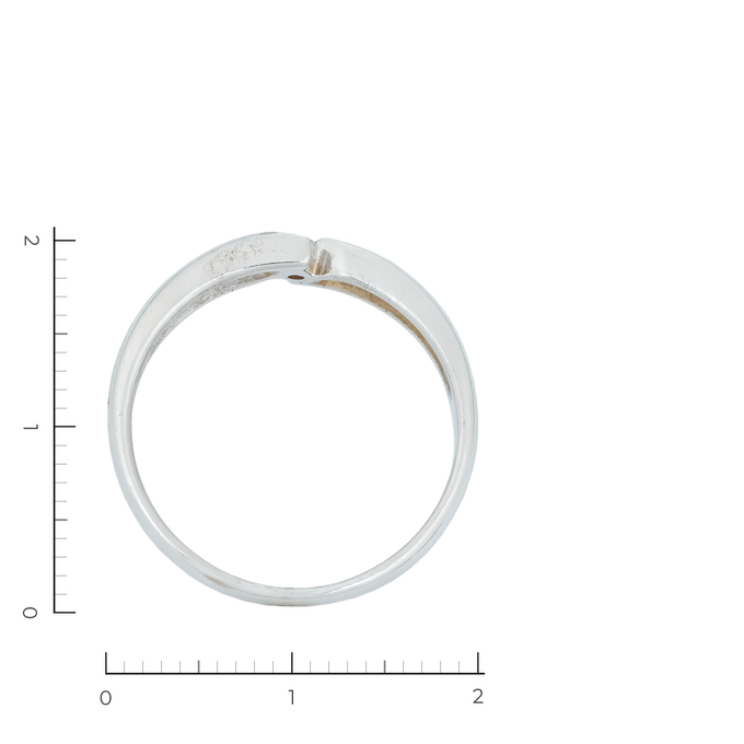 Кольцо из белого золота 585 пробы c 1 бриллиантом, Л 4106 6674 за 18540