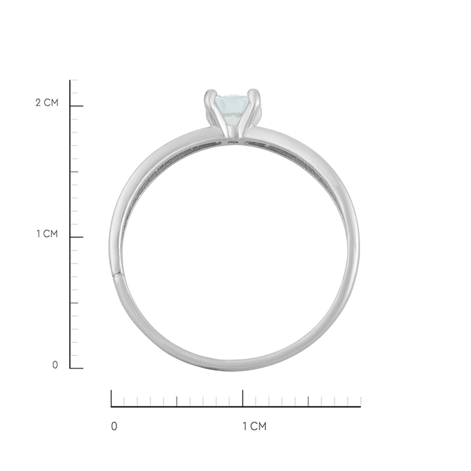 Кольцо из золота 585 пробы c фианитом, Л 3309 7704 за 16080