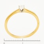 Кольцо из комбинированного золота 585 пробы c 1 бриллиантом Л23154791 фото 3