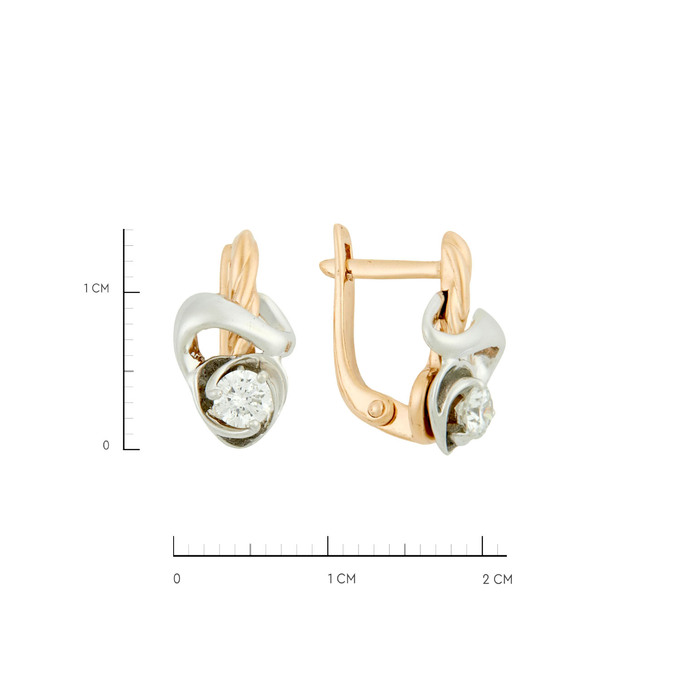 Серьги из золота 585 пробы с бриллиантами, Л 4508 5337 за 45200