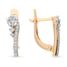 Серьги из золота 585 пробы c фианитами