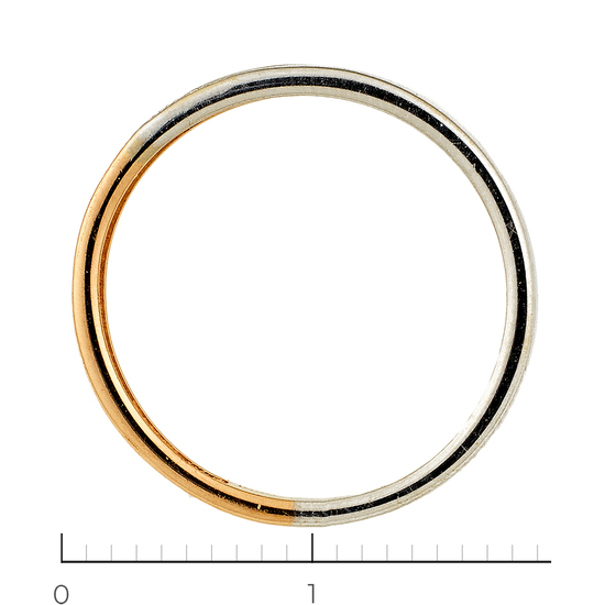 Кольцо из комбинированного золота 585 пробы c 7 бриллиантами, Л45070736 за 7800