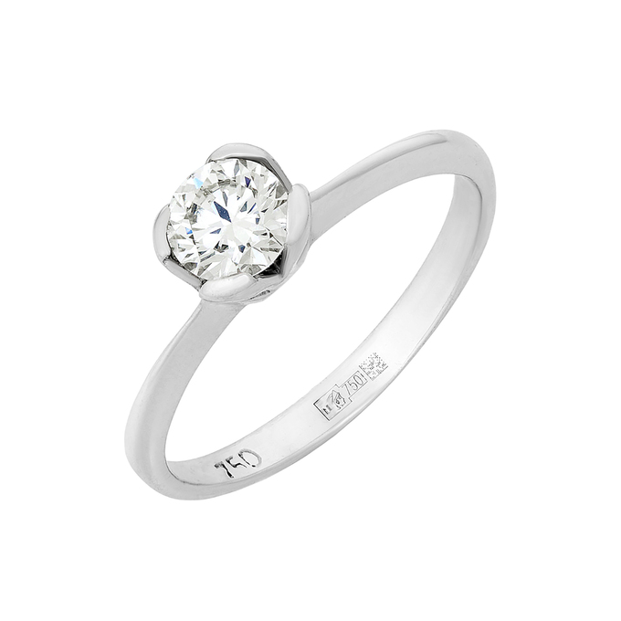 Кольцо из золота 750 пробы c бриллиантом, Л 2808 1662 за 130550