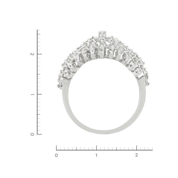 Кольцо из белого золота 750 пробы c 93 бриллиантами, Л 0615 8699 за 42900
