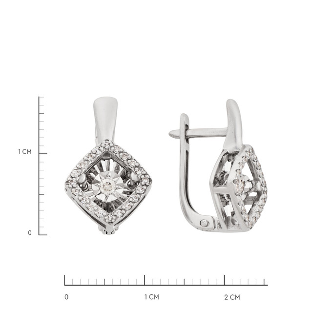 Серьги из золота 585 пробы с бриллиантами, Ц О007 4118 за 45900
