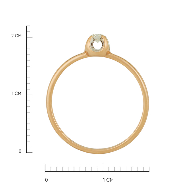 Кольцо из золота 585 пробы c бриллиантом, Л 4507 9062 за 20400