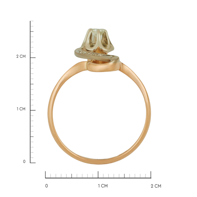 Кольцо из золота 585 пробы c бриллиантами, Л 2812 0754 за 53600