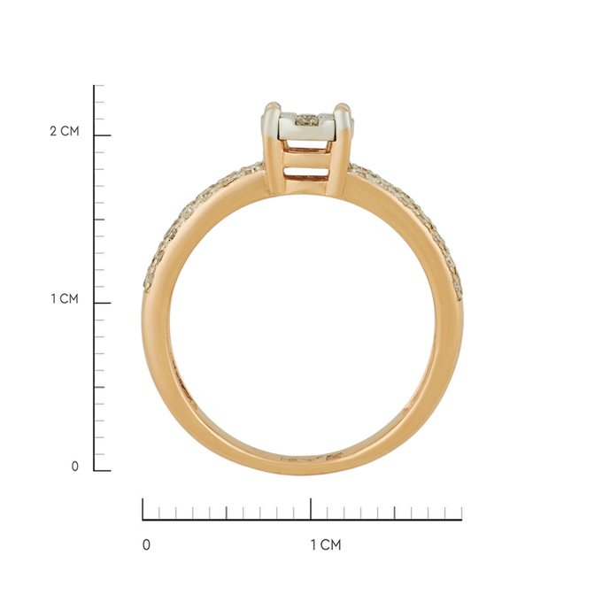 Кольцо из золота 585 пробы c бриллиантами, Л 0808 0523 за 36400