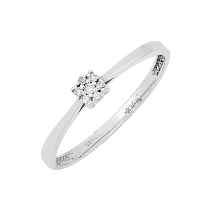 Кольцо из золота 585 пробы c бриллиантами