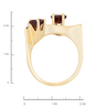 Кольцо из золота 750 пробы c гранатами и рубином