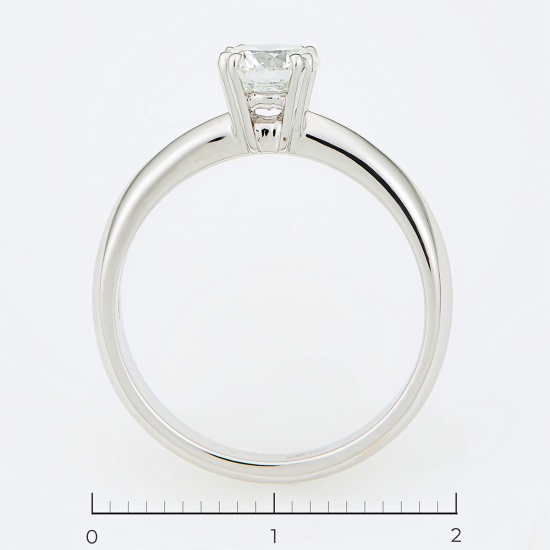 Кольцо из белого золота 750 пробы c 1 бриллиантом и 1 Ювелирный камень, Л37044468 за 193950