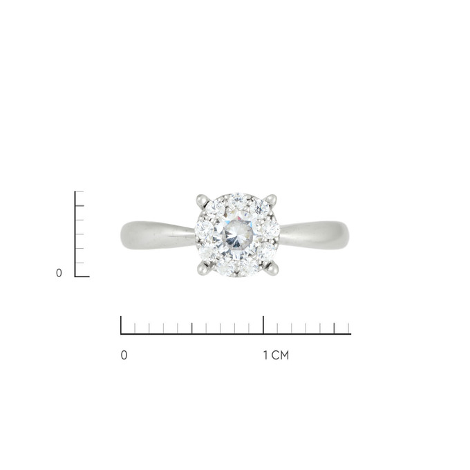 Кольцо из золота 585 пробы с фианитами, Л 0807 4756 за 16000