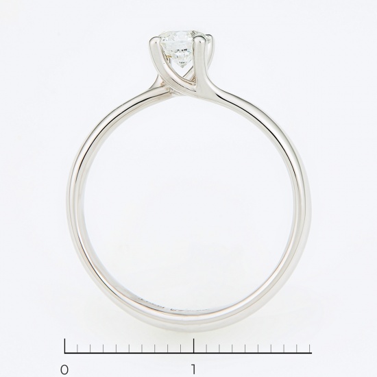 Кольцо из белого золота 750 пробы c 1 бриллиантом, Л11141587 за 87900