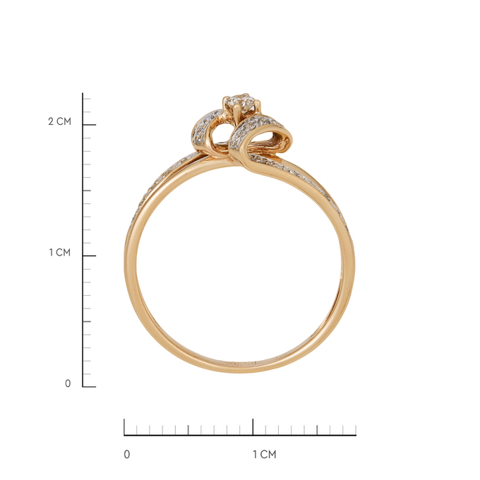 Кольцо из золота 585 пробы c бриллиантами, Л 1116 7219 за 28400