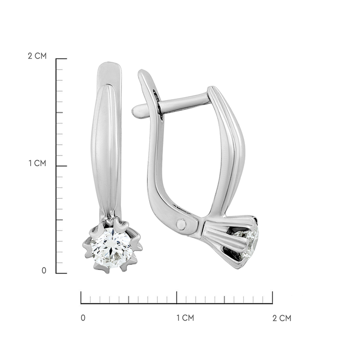 Серьги из золота 585 пробы c бриллиантами, Л 2811 1809 за 86850