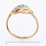 Кольцо из комбинированного золота 585 пробы c 5 бриллиантами Л05127708 фото 4