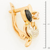 Серьги из красного золота 585 пробы c фианитами