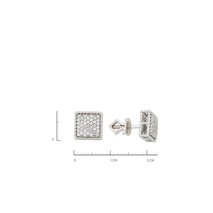 Серьги из золота 585 пробы c 78 бриллиантами