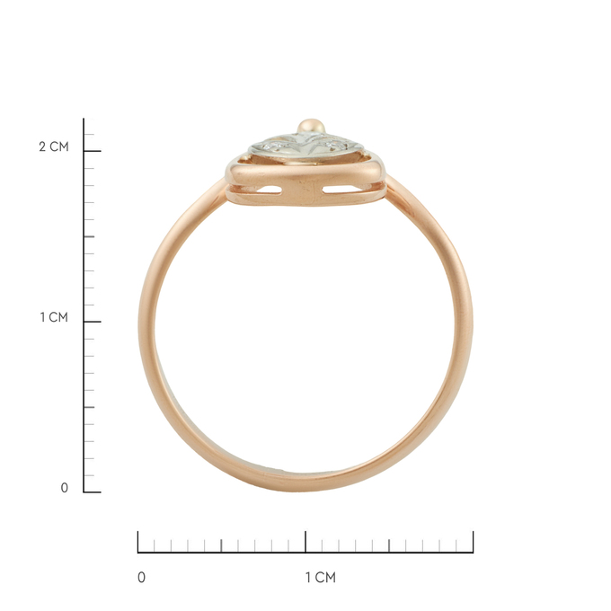 Кольцо из золота 585 пробы c бриллиантами, Л 7502 8052 за 31600