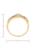 Кольцо из комбинированного золота 750 пробы c 3 бриллиантами Л30134977 фото 4