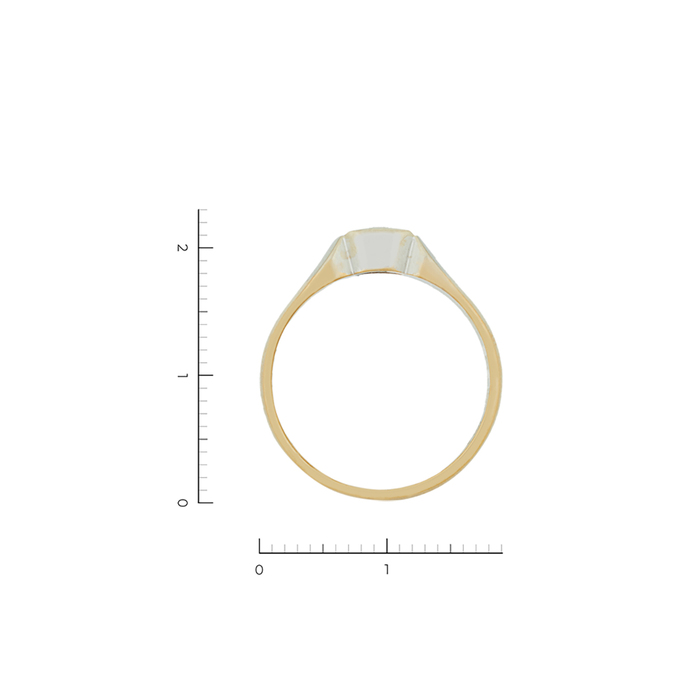 Кольцо из золота 750 пробы c 1 бриллиантом