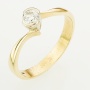 Кольцо из комбинированного золота 585 пробы c 1 бриллиантом Л43045832 фото 1