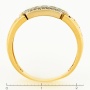 Кольцо из комбинированного золота 750 пробы c 19 бриллиантами Л66007535 фото 4