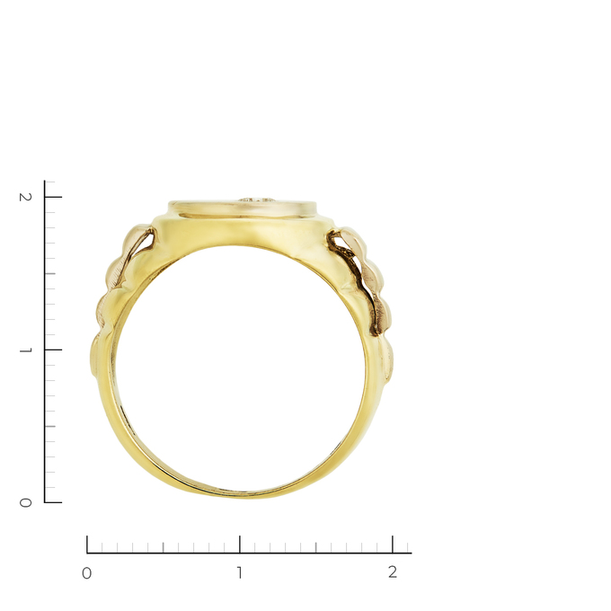 Кольцо из золота 585 пробы c бриллиантом, Л 1115 0115 за 112400