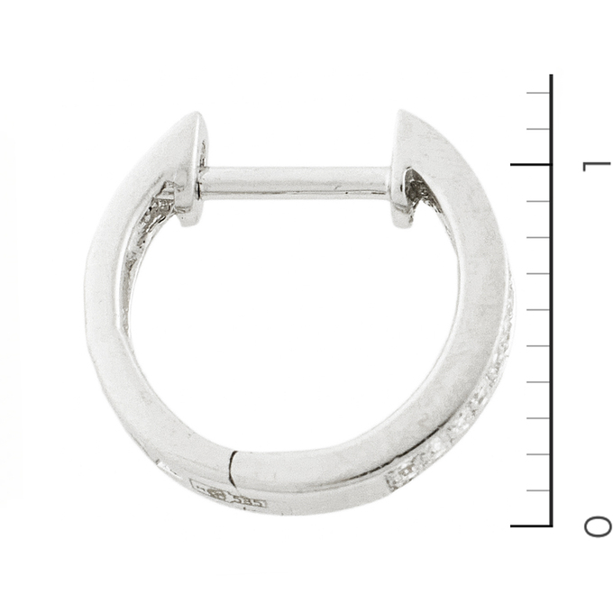 Серьги из белого золота 585 пробы c 52 бриллиантами