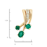 Подвеска из золота 585 пробы c изумрудами и бриллиантами