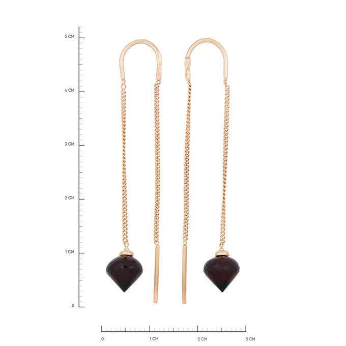 Серьги из золота 585 пробы c гранатами, К 0000 5204 за 25600