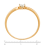 Кольцо из комбинированного золота 585 пробы c 1 бриллиантом Л39088074 фото 4