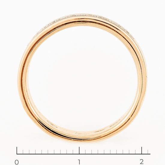 Кольцо из комбинированного золота 585 пробы c 24 бриллиантами, Л76007541 за 14340