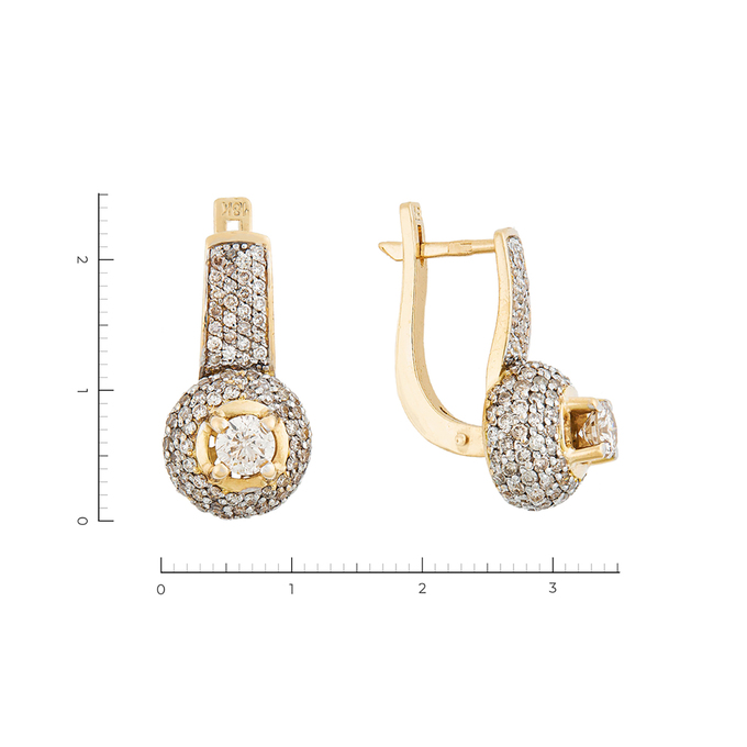 Серьги из золота 750 пробы с бриллиантами, Л 2315 8905 за 150000
