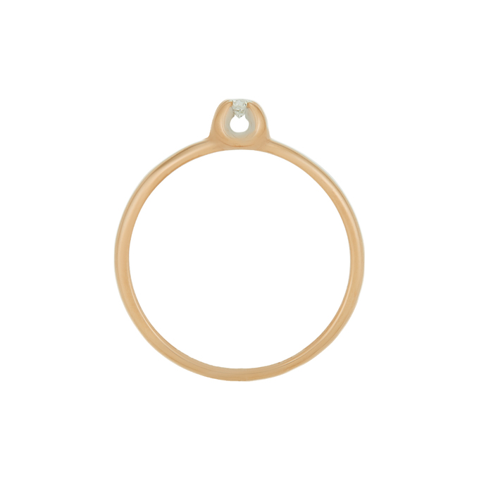 Кольцо из золота 585 пробы c бриллиантом, Л 5406 1450 за 16720