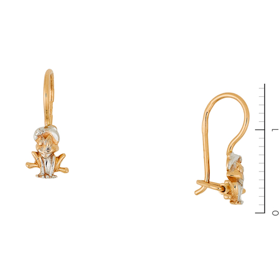 Серьги из комбинированного золота 585 пробы, Л32084537 за 8880