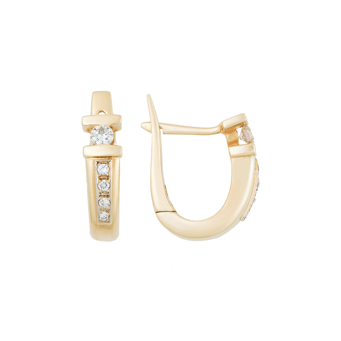 Серьги из золота 585 пробы c бриллиантами, Л 7000 9765 за 63600
