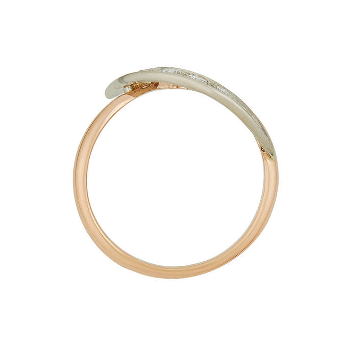 Кольцо из золота 585 пробы c бриллиантами, Л 4609 1985 за 38430